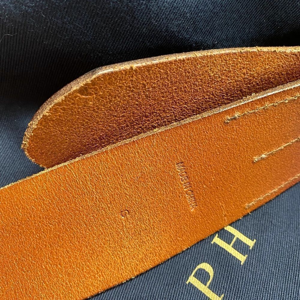 Ralph Lauren Brown Vachetta & Gold Tone Equestrian Stirrup Belt - Picture 11 of 16